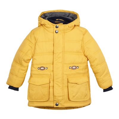 bluezoo Boys' yellow mock insert coat